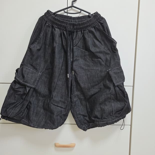 블랙 버뮤다팬츠 프리사이즈