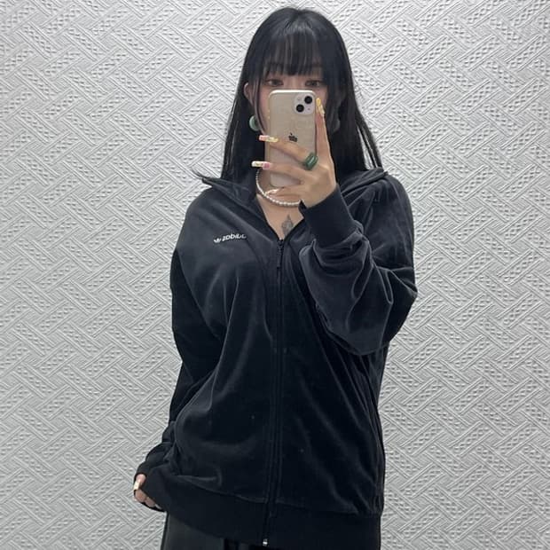 아디다스 아디컬러 스트릿 캐주얼 벨루어 져지 집업 110 C13974