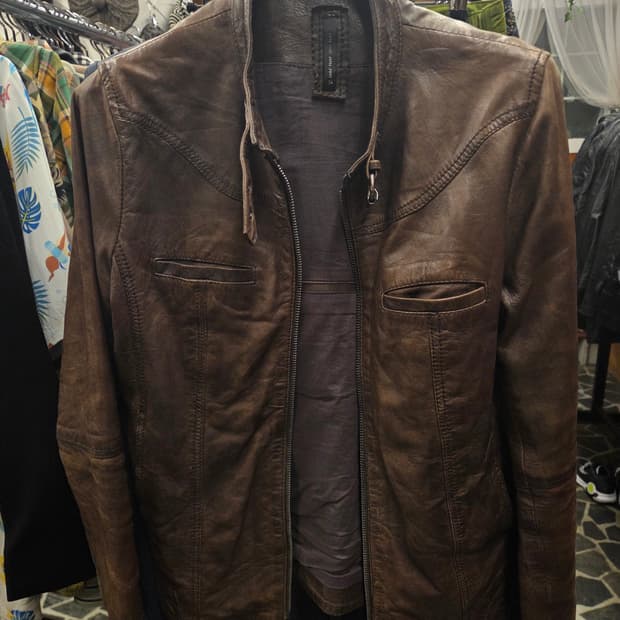 nafnaf 빈티지 램스킨 레더자켓 34사이즈