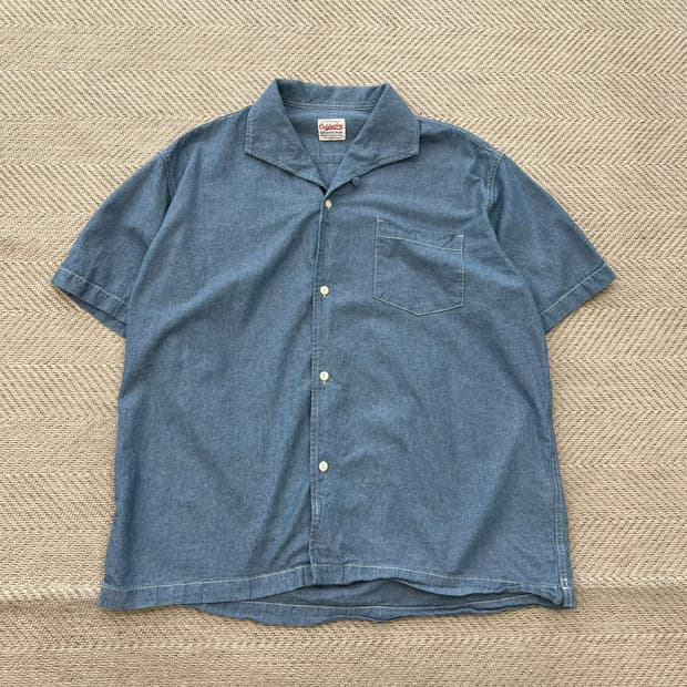 아웃스탠딩 오픈카라 하프 셔츠 r4249