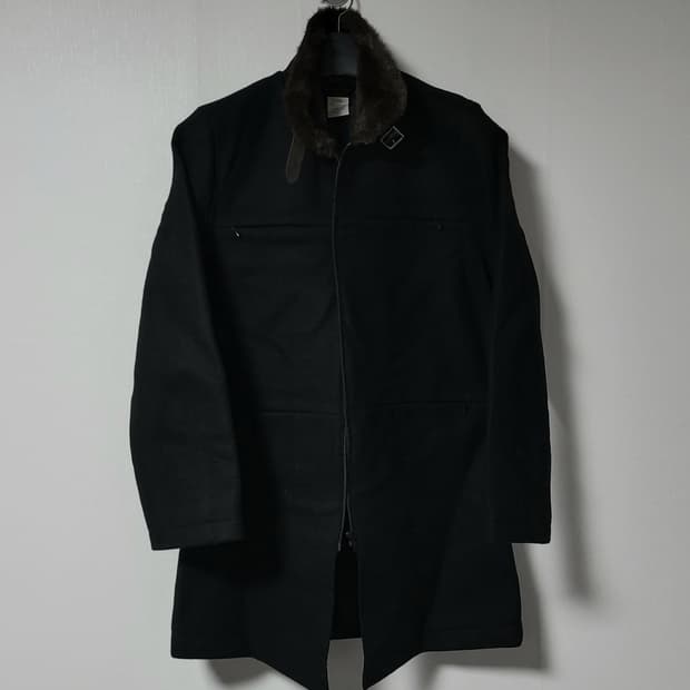 Grosbec 4 pocket 퍼 카라 집업 코트