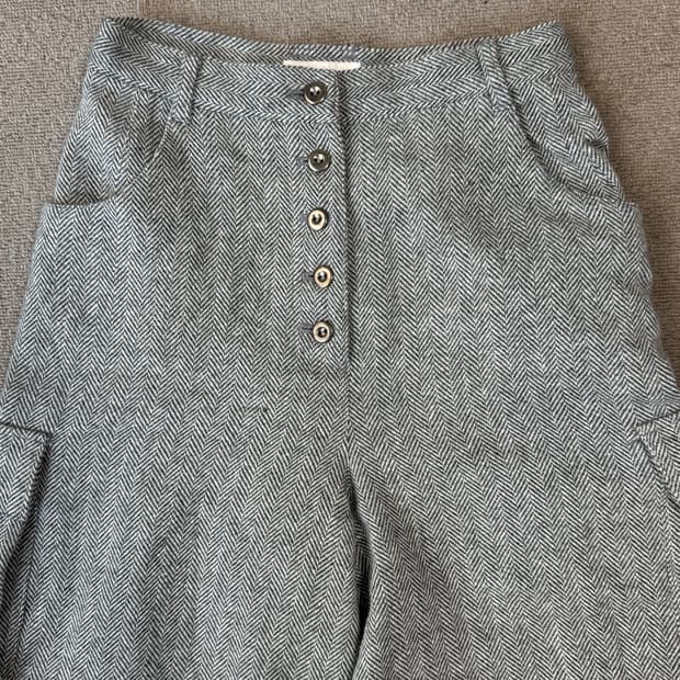 헤링본 울 카고팬츠