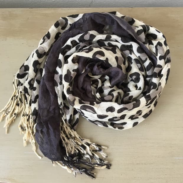 leopard pattern scarf