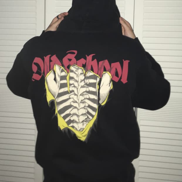 히스테릭글래머 서바이브드 후드집업 빈티지