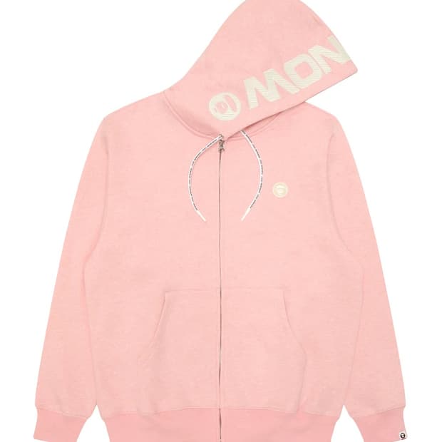 (오더) 베이프 AAPE 에이프 26FW 문페이스 후드집업2 핑크
