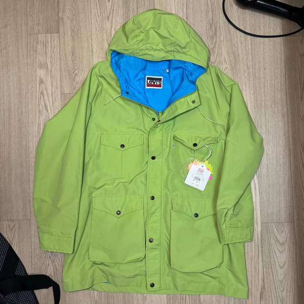 리바이스 화이트탭 마운틴 파카 라임 블루