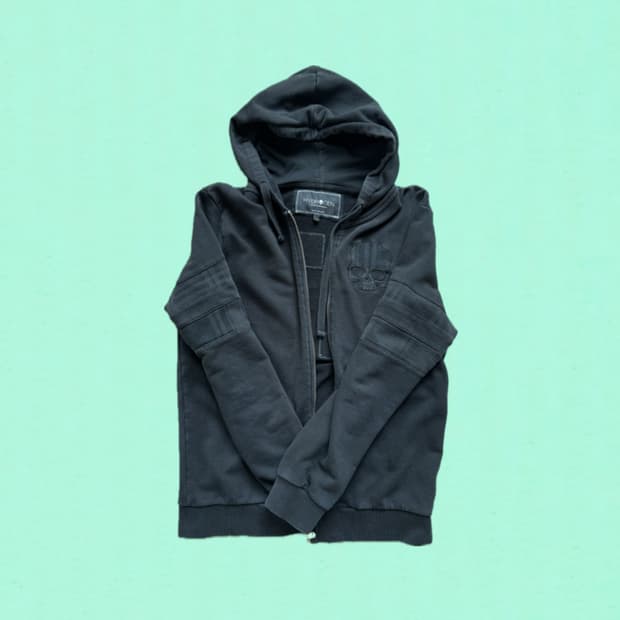 hydrogen black hoodie zip up 빈티지 후드집업