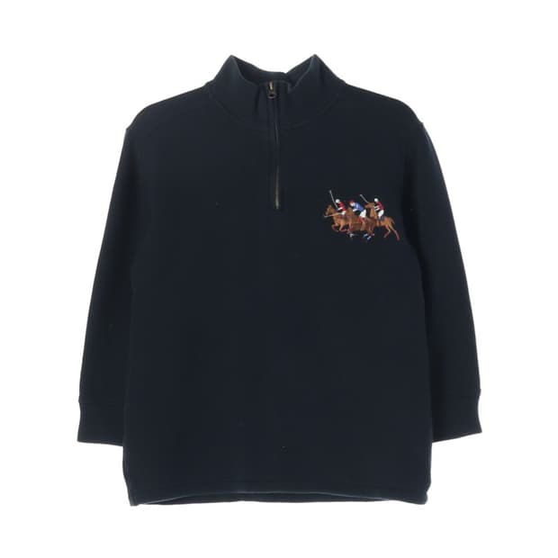 폴로 랄프로렌 트리플 빅포니 자수 기모 반집업 네이비 M 12/14