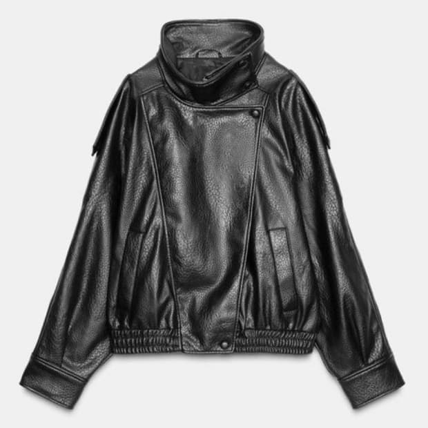 자라 포우 레더 자켓 생로랑맛