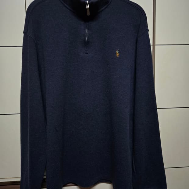 폴로 랄프로렌 네이비 멀티포니 오버핏 하프 집업