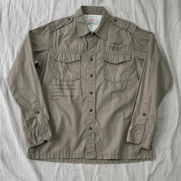 아비렉스 견장 밀리터리 셔츠 XL