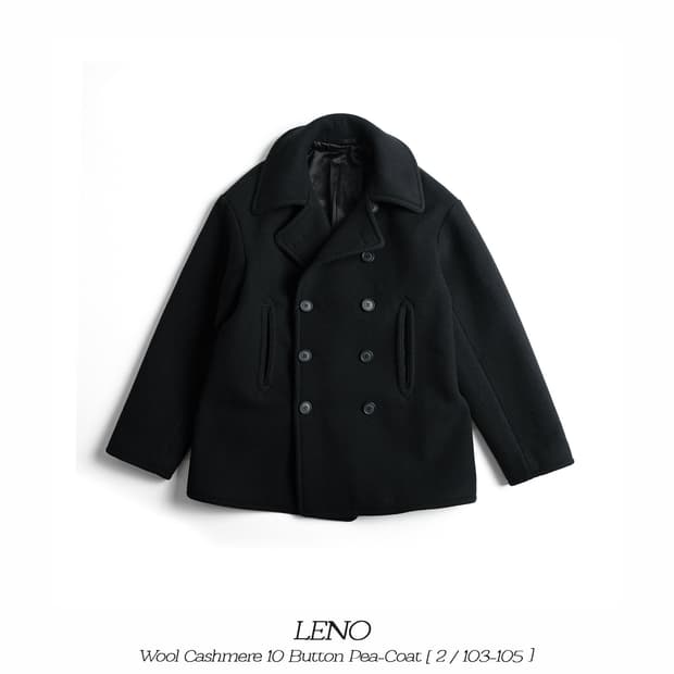 LENO 울 캐시미어 피코트 블랙 2(103-105)사이즈