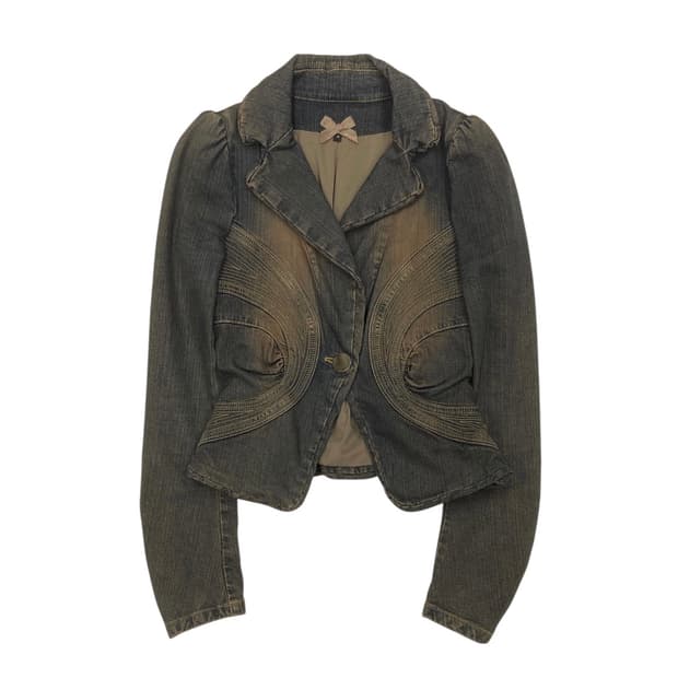 오즈세컨 갸루 데님 자켓
