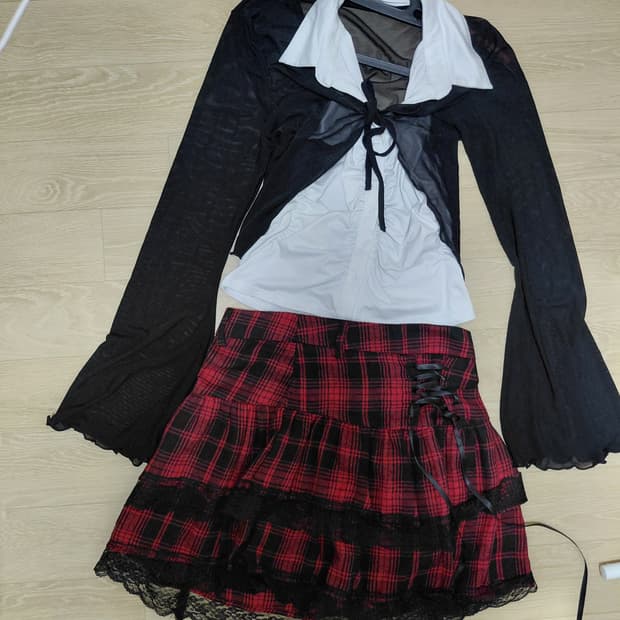 쉬인 캐캐체깔 Y2K 갸루펑크 세트