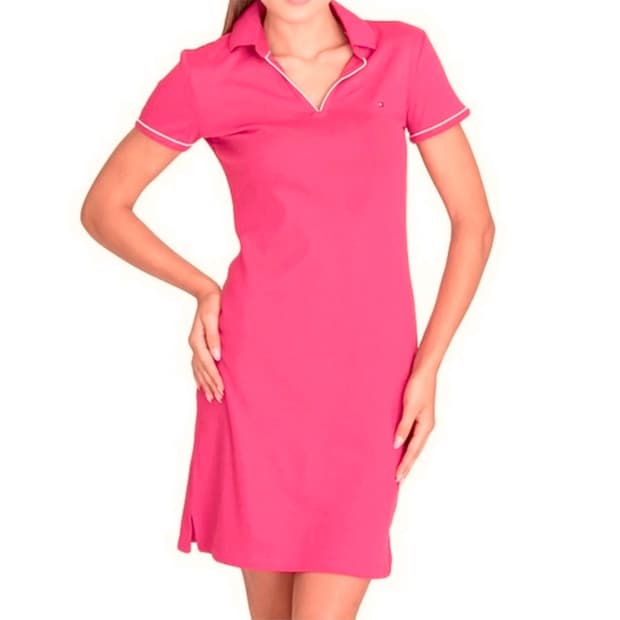 타미힐피거 핑크카라 원피스XS