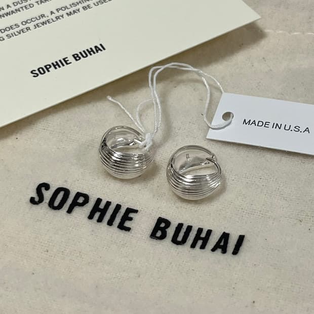 소피부하이 26ss 리버시블 힌지 후프 귀걸이/실버