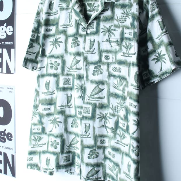 (L-XL) 와이낫하와이 반팔 카라 티셔츠 80S 년대-H36689