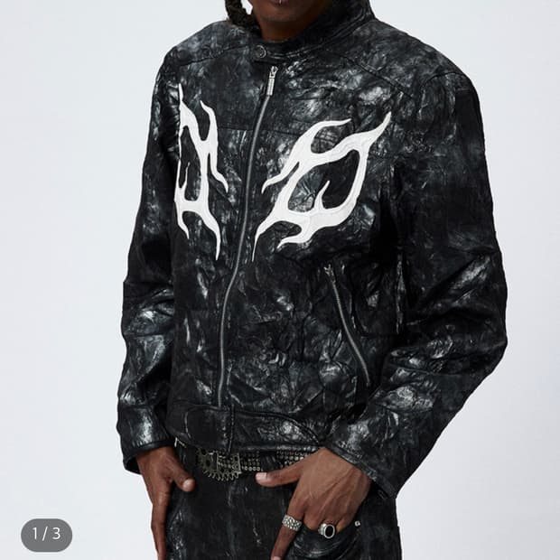 아워플랜 데빌 레더 자켓