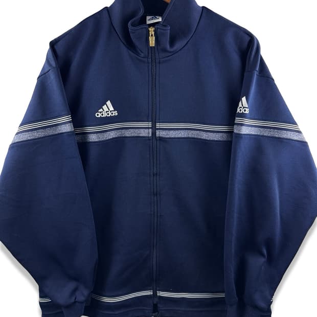 90s 아디다스 올드스쿨 데상트 네이비 트랙탑져지3055