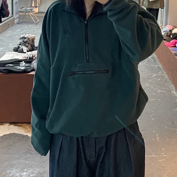 나이키 클럽 하프집 딥그린 플리스 H1726