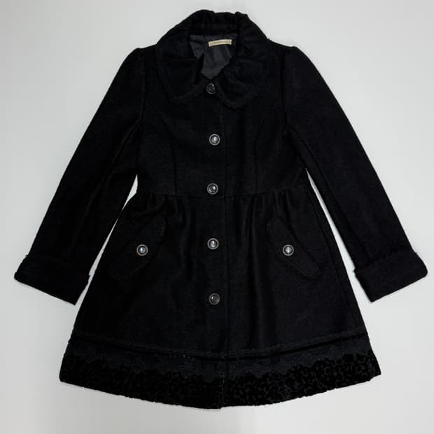 axes femme 고스로리 블랙 레이스 코트