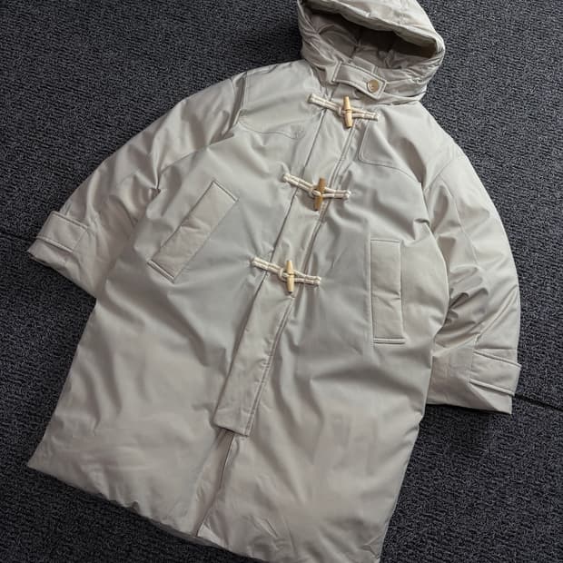 키뮤어 오버핏 투웨이 더플 롱패딩 아이보리 1772