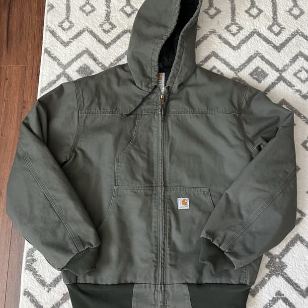 칼하트 J318 후드집업 자켓 모스 그린
