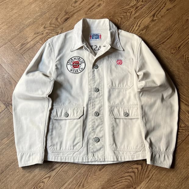 [S]Stormy Blue by 페로우즈 빈티지 패치 워크 자켓