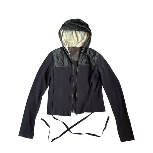 Crop Knitted Hoodie