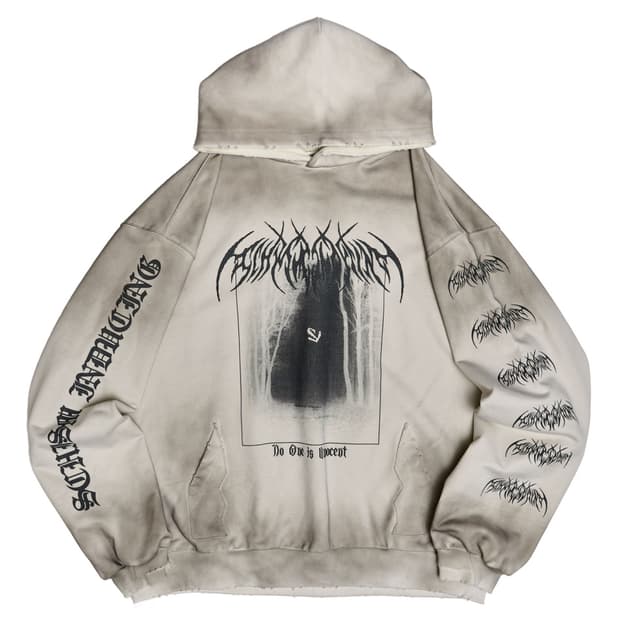 스키즘 인듀싱 emo 후드티 더티워싱 데미지 후디