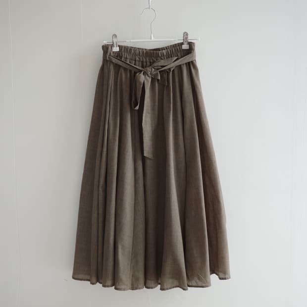 Galloria ribborn brown khaki skirt