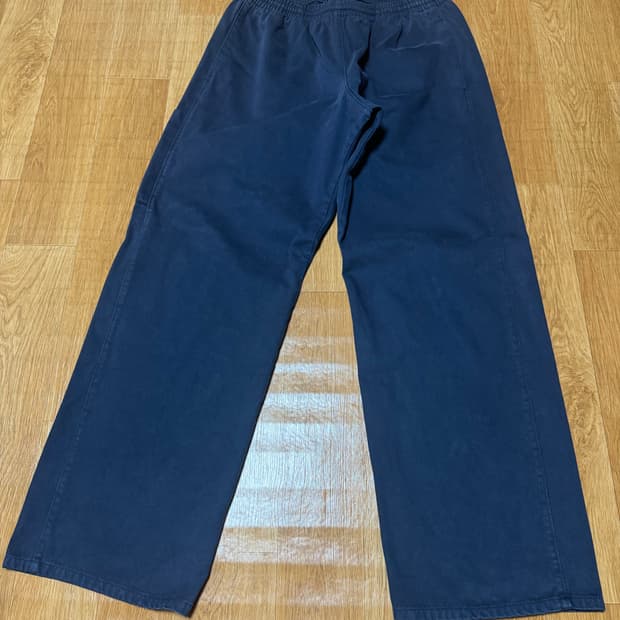 이지 갭 엔지니어드 바이 발렌시아가 사틴 카고 팬츠 네이비