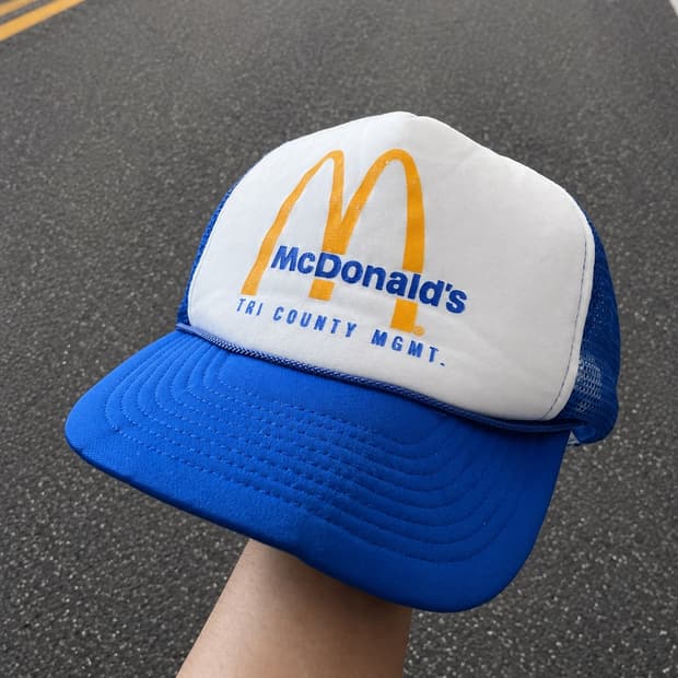 90s McDonald's 맥도날드 빈티지 매쉬 트러커 햇 모자