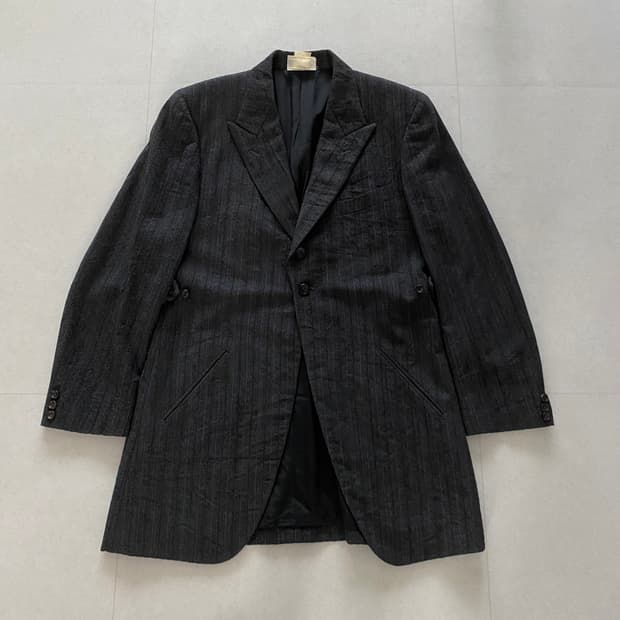 [M] 꼼데가르송 옴므플러스 헤링본 롱 블레이저
