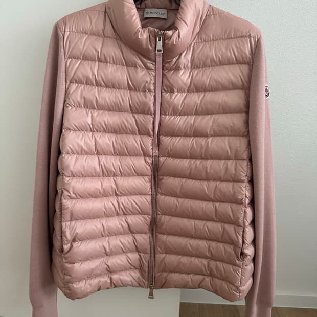 정픔 몽클레어 여성M 니트 패딩 가디건