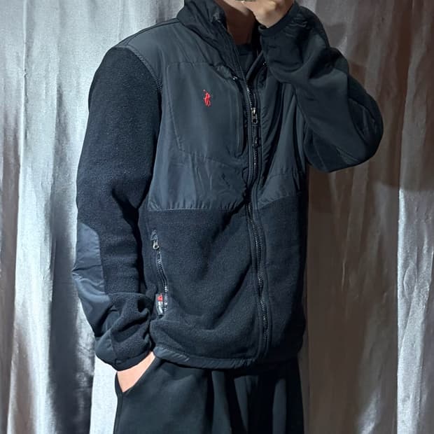 M 폴로랄프로렌 레드포니 나일론 믹스 플리스 자켓