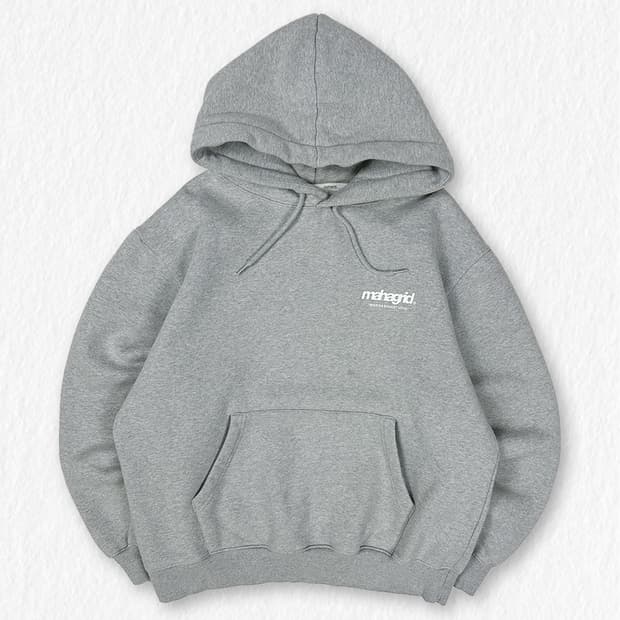 마하그리드 기모 후드티 그레이