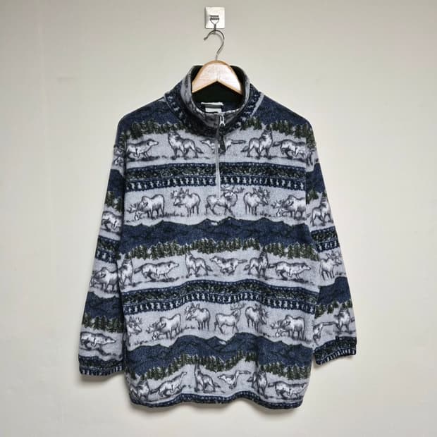 노썬겟어웨이 미국빈티지 북극패턴 후리스 자켓 L사이즈 - J65