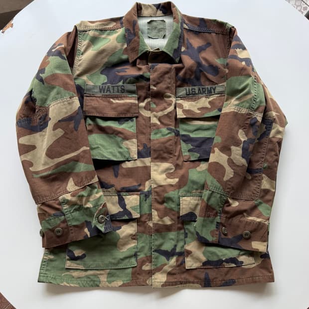 US army 빈티지 Woodland Camouflage 상의