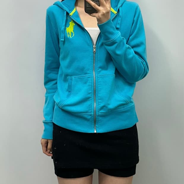 폴로 랄프로렌 빅포니 스카이블루 후드집업