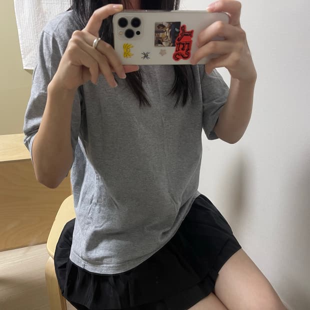 블랙 미니 스커트