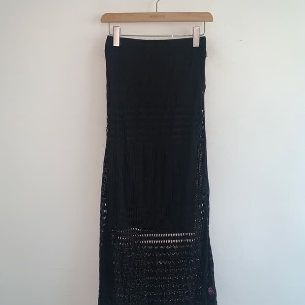 Bohemian punching knit skirt