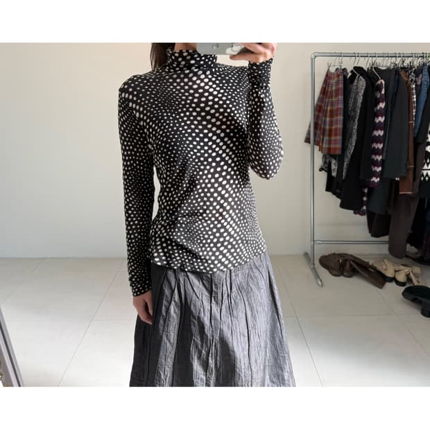 빈티지 도트 티셔츠