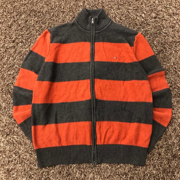 L 타미힐피거 투웨이 니트집업