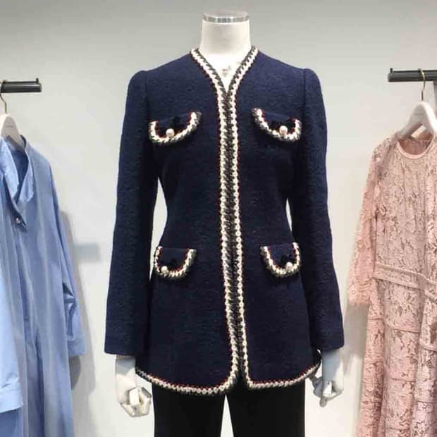 레니본(Reneevon) 브레이드 트위드자켓 55 새상품