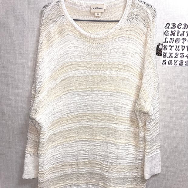 DKNY 빈티지 크로셰 여름 니트 