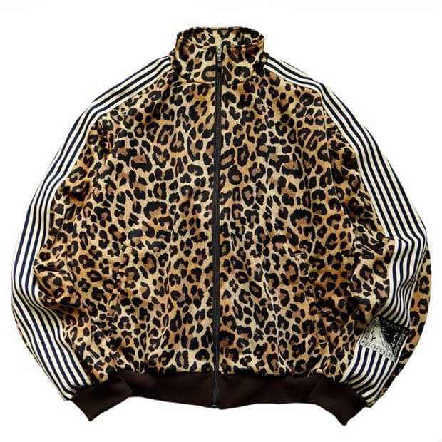 캐피탈 스무스 저지 레오파드 프린트 스턴트맨 앤 우먼 트랙 자켓 브라운