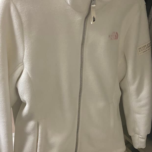노스페이스 화이트 후리스