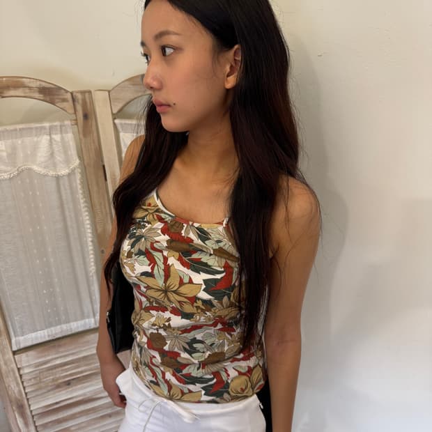 flower halterneck sleeveless