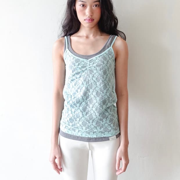 샵페어리 lace sleeveless (mint)